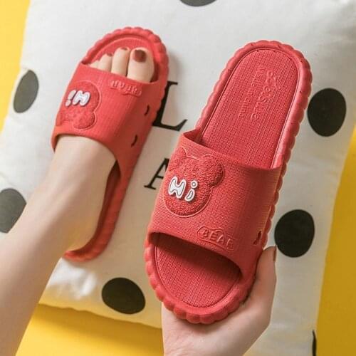 Women Indoor Floor Flat Shoes Summer Non-slip Flip Flops Bath Bathing Home Cute Slippers Female Slipper Comfortable Scarpe Donna