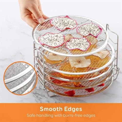 1 Set Dehydrator Rack Premium Stainless Steel Safe Durable Air Fryer Rack Dehydrator Rack Air Fryer Accessories
