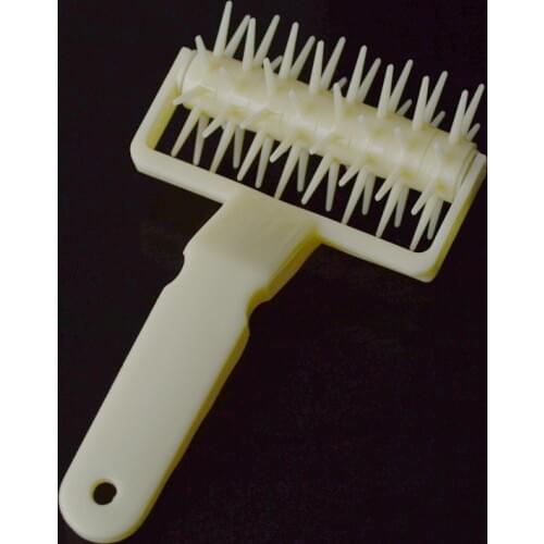 1PC Plastic Baking Pizza Cookies New Dough Roller Pastry Pie Needle Wheels Cutter Sewing Machine Cake Bread Hole Punch OK 0241