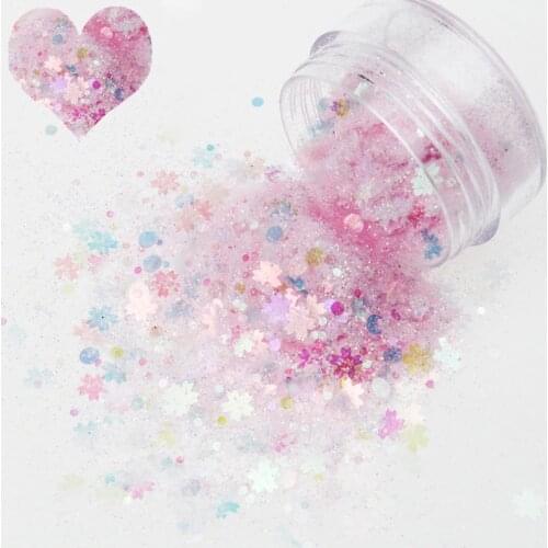 10ml/Jar Nail Flakies Sequins Star Moon Snowflake Shapes Paillette Polish Tool Decor Manicure DIY Nail Art Decoration Wholesale
