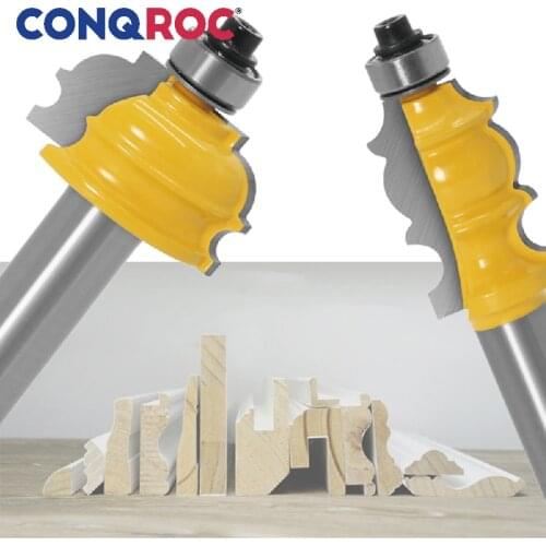 12mm Straight Shank Architectural Molding Handrail Router Bit Woodworking Line Milling Cutter