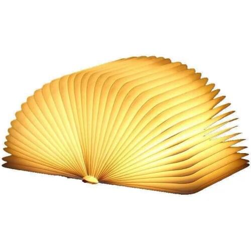 3D Creative LED Book Light 3 Colors Wooden Book Lamp Portable Night Light 5V USB Rechargeable Reading Desk Table Lamp Room Decor