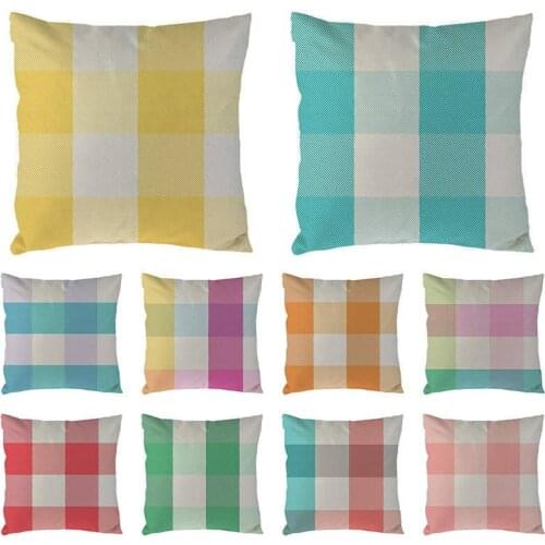 45cm*45cm New Qualified Cushion Cover Christmas Pillow Case Plaid Lattice Bed Home Decor Pillow Case Cushion Cover For Sofa 1729