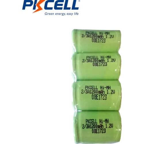 500pcs 2/3a 1200mah nimh rechargeable battery indurstry 1.2v flat top for DIY