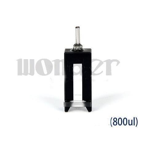 800ul 10mm Path Length 4mm Inside Width Quartz Flow Cuvette With Stainless Tube