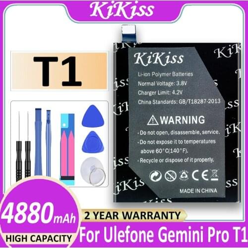 Free Tool 4880mAh kikiss battery for Ulefone T1 battery 3680mAh 5.5inch for Helio P25 Ulefone Mobile Accessories Track NO