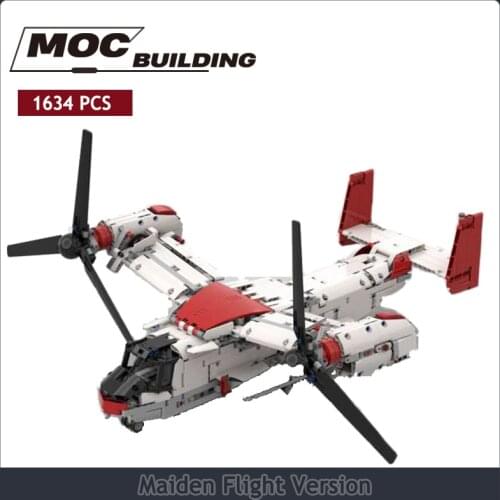 Maiden Flight Version MOC Building Block Kids Aircraft Assembly Model DIY Bricks Kids Toys Xmas Gif