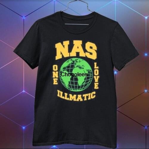 NAS Globe One Love Illmatic Navy Blue T shirt Lil Naz x T Shirt Gift For Friend Gift For Men and Women(1)