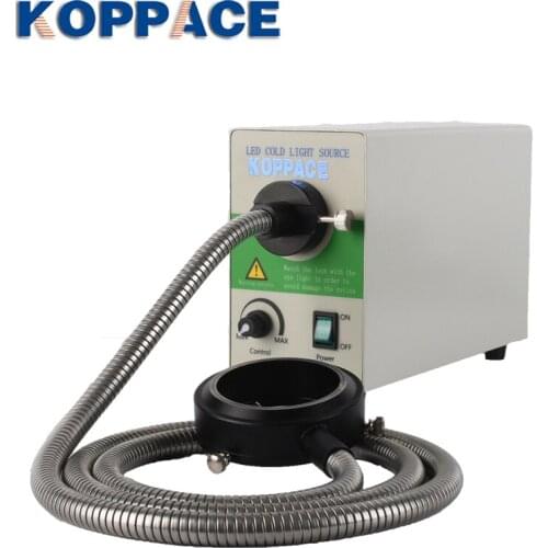 KOPPACE Microscope Adjustable Ring Light LED Cold Source Color Temperature 5500K 800mm Long Fibre-Optical Cold Light Source
