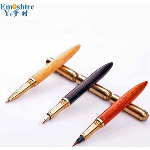 Fashion Brand Wood Roller Ball Pen Luxury Ballpoint Pen For Business Writing Gift Office School Supplies Free Shipping P470