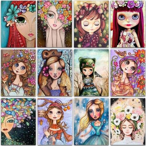 5D DIY Diamond Painting Kit Cartoon Comics girl princess Full Square&Round embroidery mosaic Cross stitch Paint Sale home decor