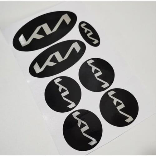 7pcs Car Rear Sticker Hood Sticker For Kia K5 K3 Shuma STONIC Picanto Moring KX1 CERATO Car Steering Wheel Sticker Rims Decal