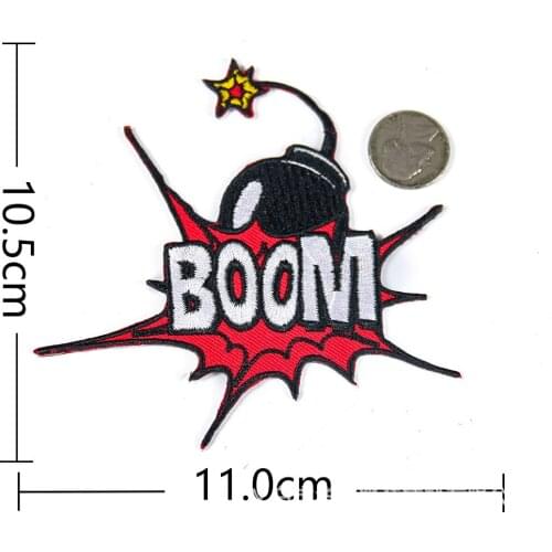 Punk Bomb DIY Cloth Appliques Badge Embroidered Cute Letter Badges Hippie Iron On Kids Cartoon Patches For Clothes Stickers