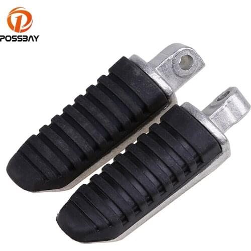 POSSBAY Motorcycle Front Rear Footrests for Suzuki GSX650 GSX1400 Hayabusa GSX1300R 2008 09 10 2011 Motorbike Foot Pegs Pedals