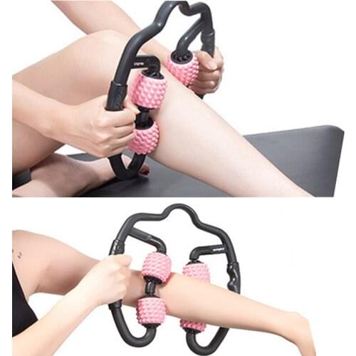 Yoga Floating Massage Roller 4 Wheels U Shape Trigger Massage Roller For Arm Leg Neck Muscle Tissue massage Pain Relief