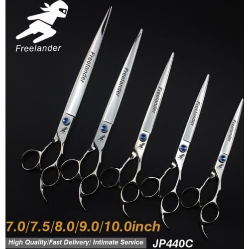 7.0/7.5/8.0/9.0/10.0inch Professional Scissors Dog Pet Grooming Polishing Tool Animal Hair Cutting Scissors Stainless Steel Type