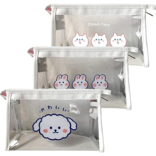 1PC Travel Transparent PVC Bags Organizer Clear Makeup Bag Beautician Cosmetic Bag Beauty Case Toiletry Bag Make Up Pouch Kits