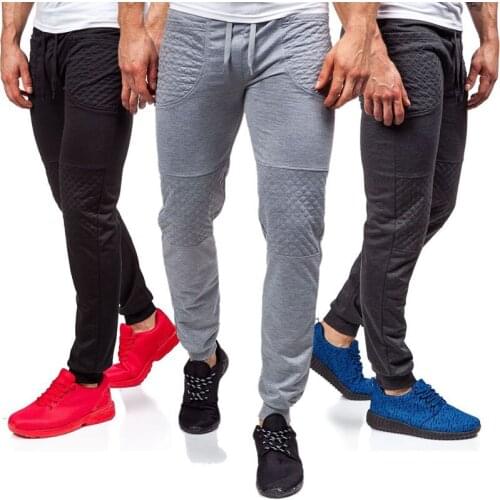 Sweatpants New Arrival Spring Autumn Mens Fashion Diamond Mosaic Casual Trousers