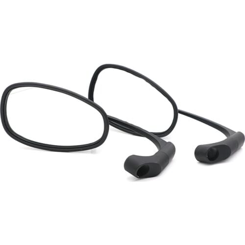 Universal Motorcycle Rearview Side Mirror Black Retro Oval For GN/ CG Racer Custom