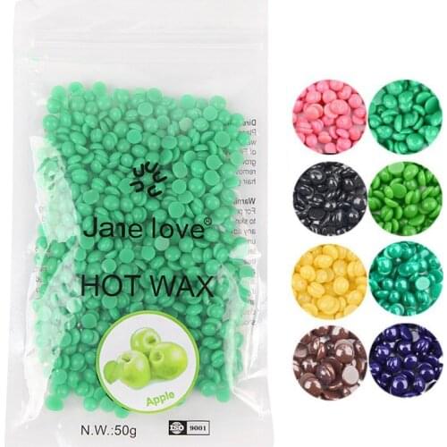 Hot 50g Wax Beans No Strip Depilatory Hot Film Hard Wax Pellet Waxing Body Face Hair Removal Bean for Women Men