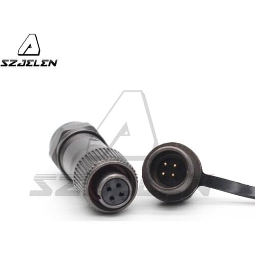 WEIPU ST12 series 4 pin Waterproof Connector Automotive Rear-nut Wire Connector Female Plug Male Socket IP67