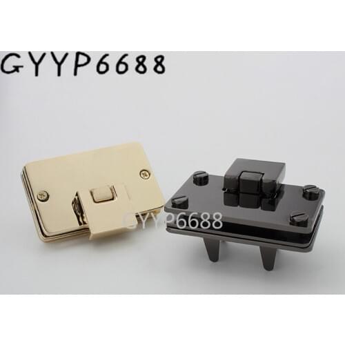 1-5sets 2colors big size Metal rectangle shape sample style flip lock for gentleman briefcase women handbag accessories