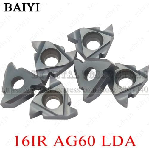 10pcs 16IRAG60 16IR AG60 LDA CNC Thread cutting carbide insert CNC tool threaded blade wood turning blade for stainless steel