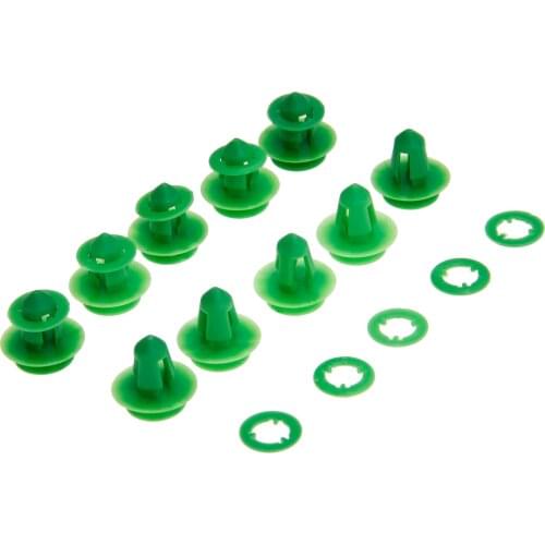 10Pcs Car Interior Door Card Panel Trim Clips Rear Tailgate A0009912771 For Mercedes Benz VITO VIANO W639 Green Auto Fasteners