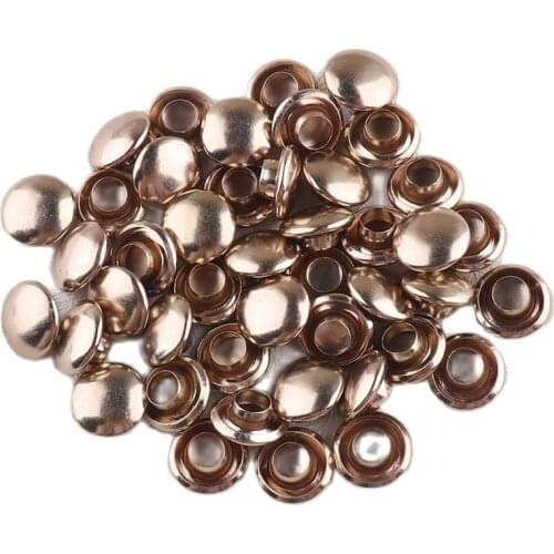 100 sets Round Double Cap Rivet Silver 7*8mm Stud Collision Nail Metal Spike Rock Leathercraft Shoe Bag Belt Garment Bracelet