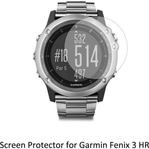 3* Clear LCD PET Film Anti-Scratch / Anti-Bubble / Touch Responsive Screen Protector Cover for Garmin Fenix 3 HR Fenix3 HR