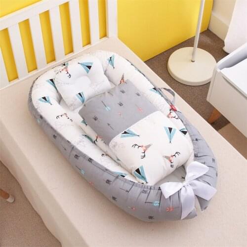 3pcs/set New Portable Baby Nest Bed with Quilt Bedding Set Cotton Crib for Newborn Babynest Baby Nursery Carrycot Co Sleeper Bed