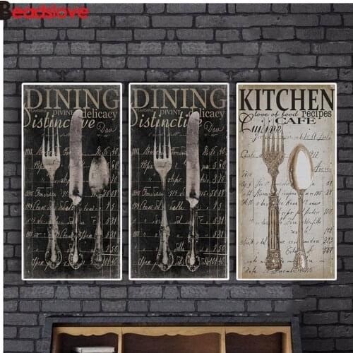 3pcs full Diamond Embroidery Vintage Knives and Forks 5D Diamond painting,Diamond mosaic picture,rhinestone,home decor