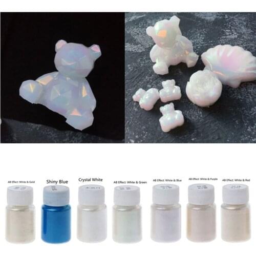 7 Colors Magic Aurora Resin Mica Pearlescent Pigments Kit Colorants Resin Dye Jewelry Making Tools