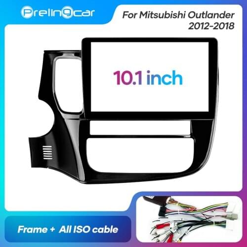 1Din 2Din Car DVD Navigation Radio Fascia Frame For Mitsubishi Outlander 2012-2018 Stereo Receiver Player Panel Dash Trim Kits
