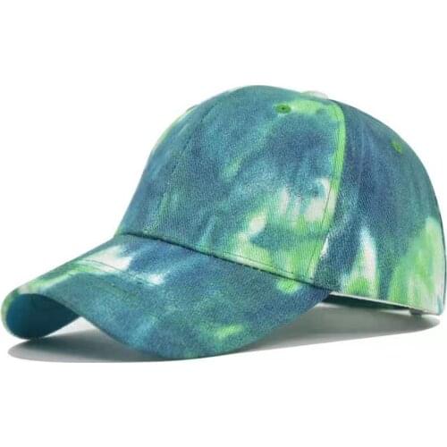 2021 New Fashion Women Tie Dye Cap Multicolor Irregular Print Baseball Cap Female Outdoor Streetwear Summer Adjustable Caps Hats