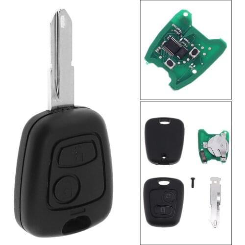 433MHz 2 Buttons Keyless Uncut Flip Remote Key Fob ID46 PCF7961 Chip NE73 Blade for Peugeot 206 / 306 / 405 Models 2007-2017