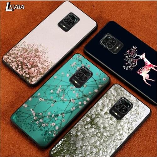 Bunch flowers for Redmi K30 K30S K30T K20 10X 9i 9 9A 9C GO 8A 8 7 6 6A 5A 4X S2 Pro Plus Ultra Black Phone Case