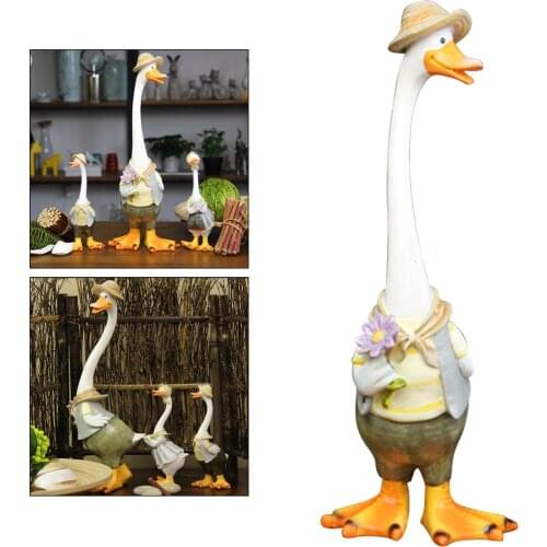 Yard Art Decor Duck Garden Lawn Yard Backyard Ornaments Statues Indoor Outdoor Decorations Ornaments 13inch Tall