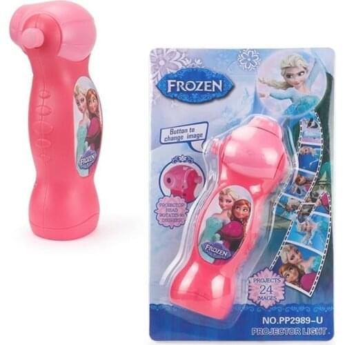 Disney Projection Flashlight 24 Patterns of Early Education Slides Frozen Miracle Minnie Cartoon Electronic Luminous Toy