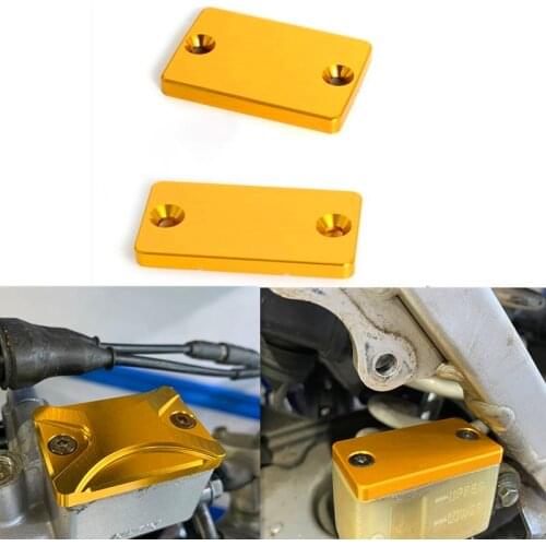 For Suzuki DRZ400S DRZ400SM DRZ 400 S SM 2000-2020 2019 2018 2017 Motorcycle CNC Front & Rear Brake Reservoir Fluid Cover Cap