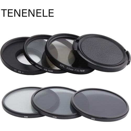 TENENELE For Xiaomi yi Lite 4K Sport Camera Filter 52mm Polarize CPL/ND 2 4 8/UV Protect Filters For Xiao yi 4K Plus Accessories
