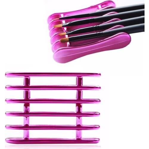 Hot 5 Grid Professional Nail Art Brush Holder Nail Art Penholder UV Gel Crystal Pen Carrier Storage Manicure Tool Stand Holder
