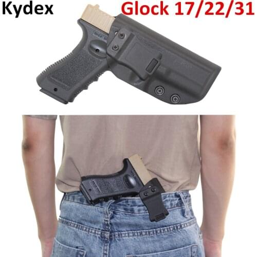 Waistband IWB Kydex Holster For Glock 17 22 31 Concealed Gun airsolf Pistol Case beltclip holster hunting accessories