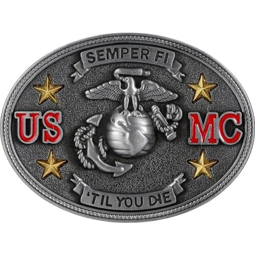 Western cowboy belt buckle new style American flag zinc alloy wear-resistant belt buckle