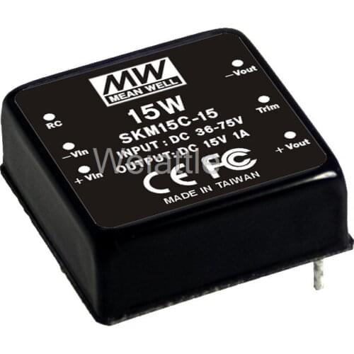 MEAN WELL original SKM15A-05 5V 3000mA meanwell SKM15 5V 15W DC-DC Regulated Single Output Converter