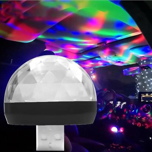 Mini USB Disco Light LED DJ Party Lights Portable Crystal Magic Ball Colorful Effect Stage Lamp For Home Party Decor Stage Lamps