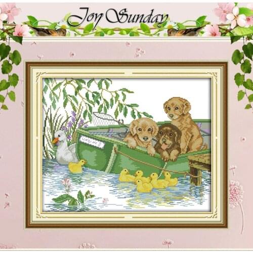 Three puppies (2) Patterns Counted Cross Stitch 11CT 14CT Cross Stitch Set Wholesale Cross-stitch Kit Embroidery Needlework