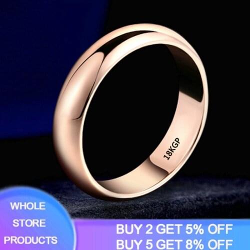YANHUI Simple Design Round Rose Gold Filled Halo Rings Set For Women Men Handmade Geometry Finger Ring Set Female Jewelry Gifts