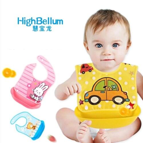 Cartoon Newborn Baby Bibs Silicone Waterproof Baby Feeding Bib Boy Girl Bavoir Bib Infantil Menina Baberos Bebes Bandana Apron
