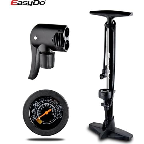 ETOOK Bicycle Floor Pump MTB Road Bike Tyre Inflator High Pressure Alloy Steel Portable Stable With Big Gauge Widen Base 160Psi